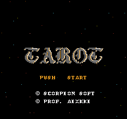 Tarot title screen for Famicom Disk System